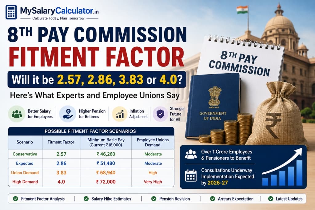 8th Pay Commission Fitment Factor 2026: Expected Salary Hike, Pension Increase & Latest Updates