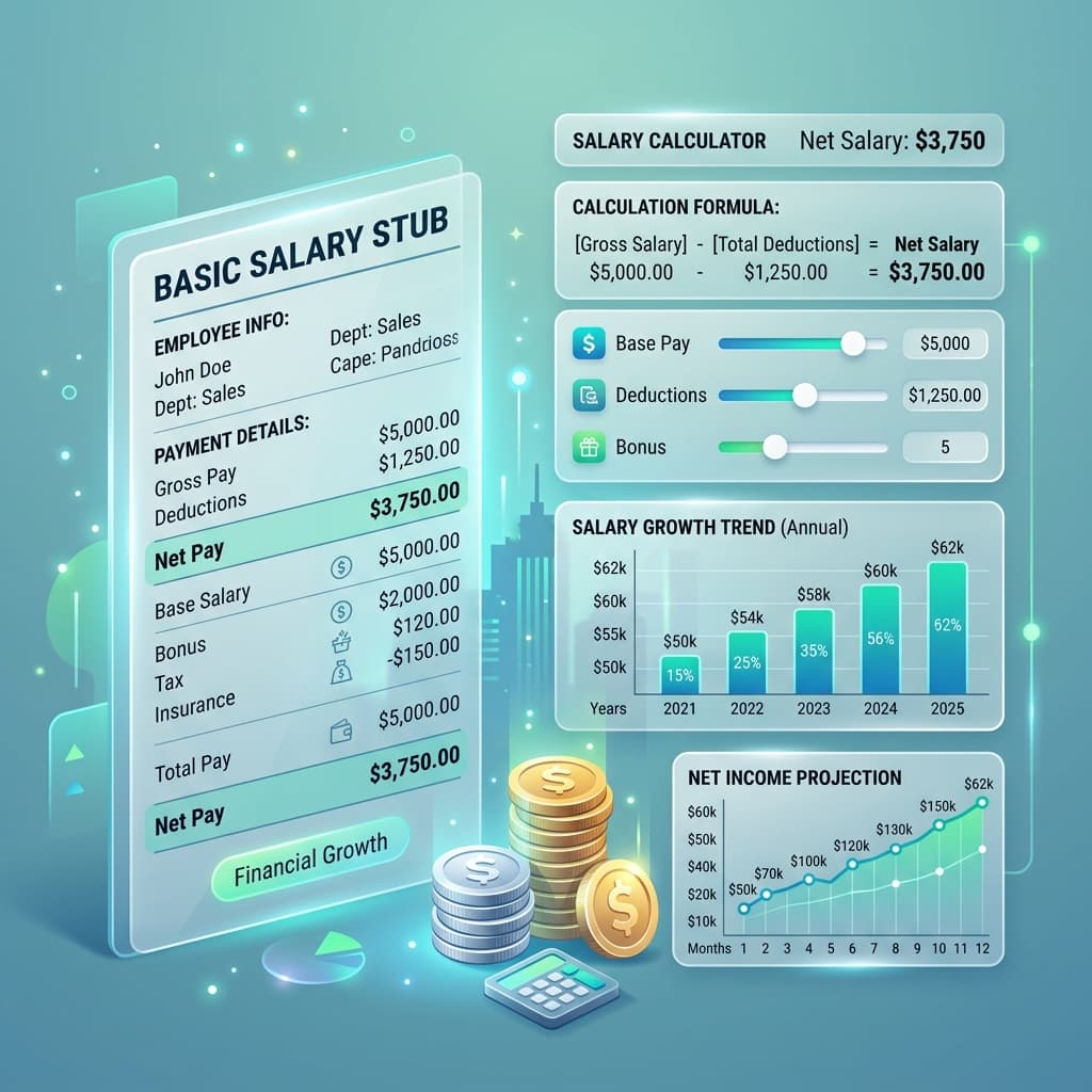 Basic Salary Calculator Concept Image
