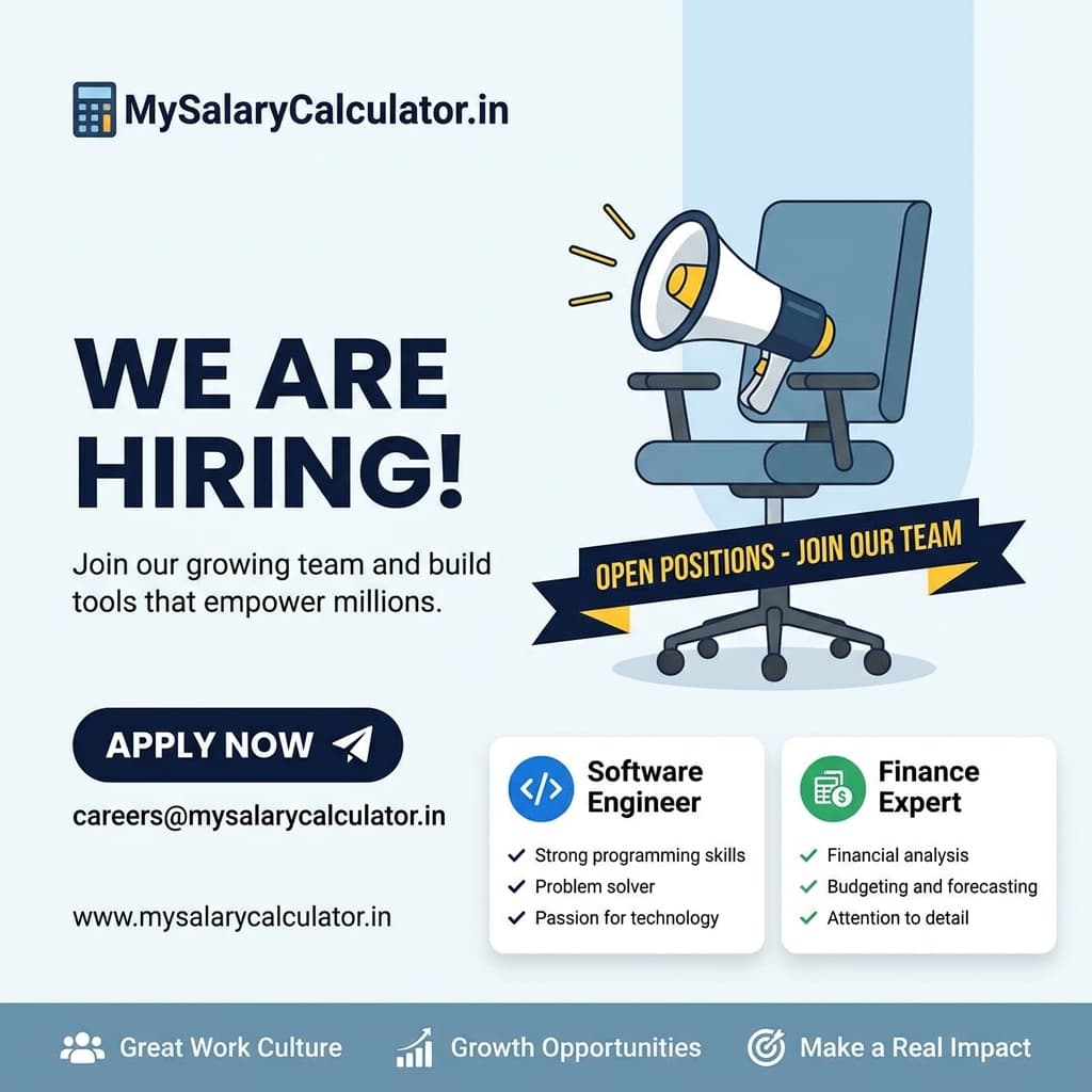 We Are Hiring – MySalaryCalculator.in Open Positions