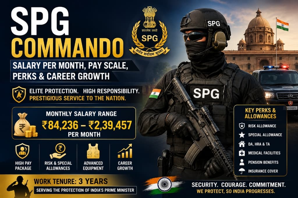 SPG Commando Salary 2026 – Special Security Allowance, Grade Pay & Joining Process