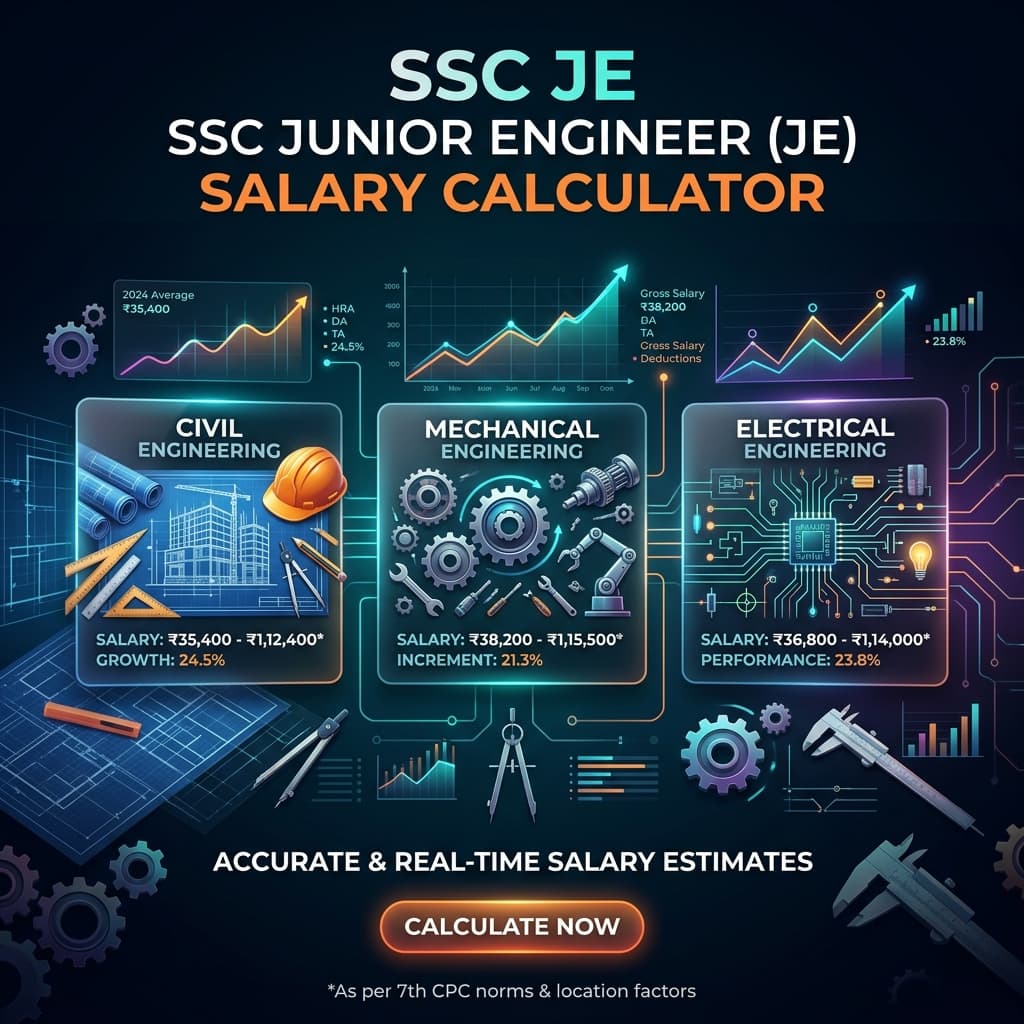 SSC JE Salary 2026 Structure and Estimator Banner