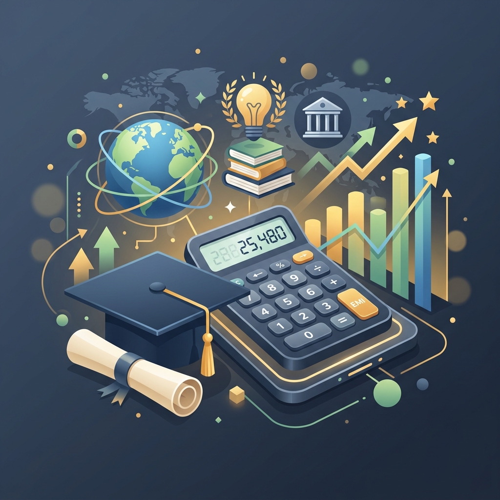 Education Loan EMI Calculator 2026 Interface Banner
